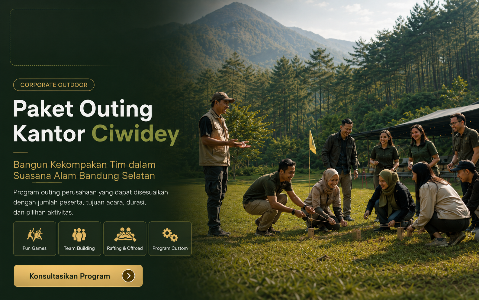 Flyer Paket Outing Kantor Ciwidey Sahabat Alam
