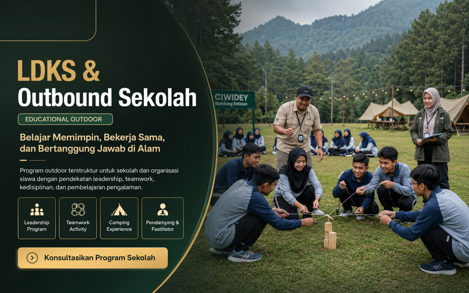 Flyer LDKS dan Outbound Sekolah Sahabat Alam