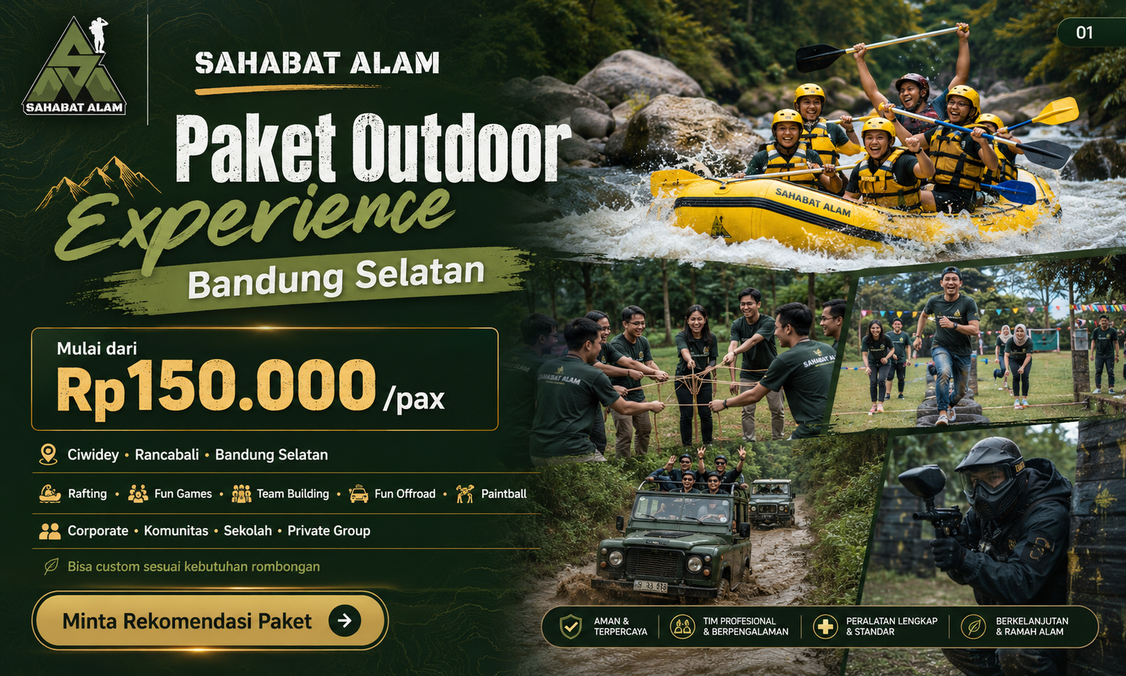 Flyer Paket Outdoor Experience Sahabat Alam